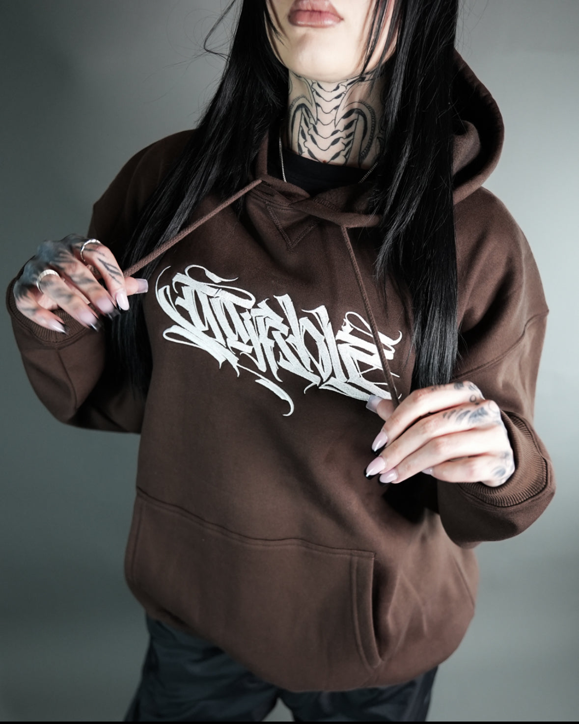 OG Brown Calligraphy Hoodie