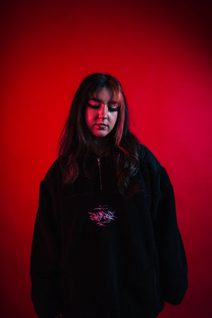 Black Sherpa QuarterZip