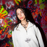 White Sherpa Quarterzip