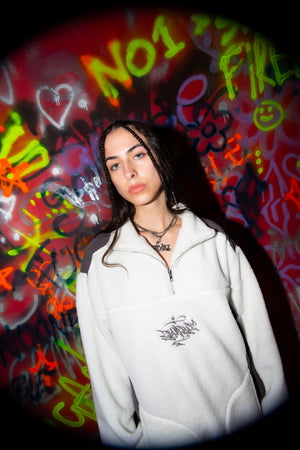 White Sherpa Quarterzip