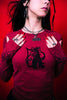 Chaos Longsleeve Baby Tee Red / Black