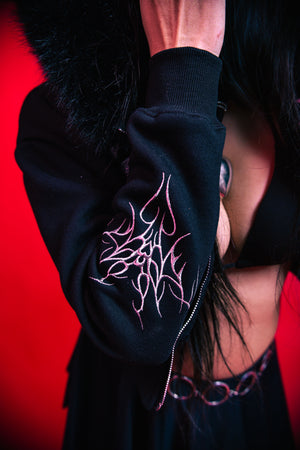 Fur Lined Baby Crop Hoodie