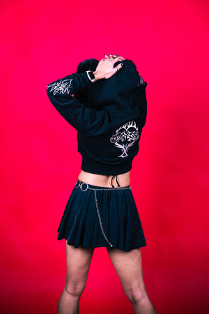 Fur Lined Baby Crop Hoodie