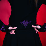 Chaos Longsleeve Baby Tee Black and Purple