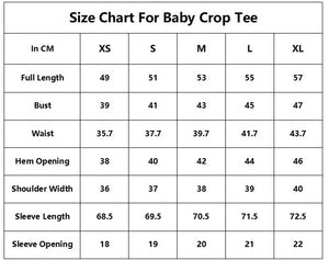 Size chart for Chaos Longsleeve Tee - Thumb Holes & Silver Embroidery showing measurements in CM for XS to XL. Includes bust, waist, and sleeve length.